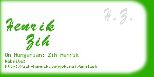 henrik zih business card